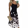 Surdimensionné été Lg Dr femmes manches dames Maxi Lg Dres plage bohème élégant femme vêtements jupe sexy Vintage M4yh #