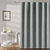 K-Water Shower Curtain Elegant Thicken Grey Imitation Linen Polyester Curtains Waterproof For Bathroom with Hooks Japanese 220cm 240320