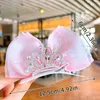 Accessori per capelli Forcina per bambini Fiocco in pizzo Clip a molla Copricapo Copricapo super fata Cute Princess Crown Duckbill Girls