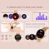 1,04 pouces AMOLED écran mode dames montre intelligente écran toujours afficher Bluetooth appel Smartwatch corps en métal petit écran montre