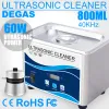 TROFFEL Digital Ultrasonic Cleaner 800 ml 60W DEGAS Edelstahlbad Timer Heizung Einstellbarer Haushalts -Ultraschall -Waschmaschinen -Zahnwerkzeuge