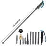 Sticks Multifunktionell Collapsible Trekking Pole Cane Justerbar teleskop Portable Vandring Walking Stick Ultralight 54de