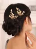 Accoux de cheveux de mariage en or vintage birde pour être coiffures fr thed 2pcs femmes couvrages couvrages bijoux 35ol # #