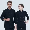 lg manica giacca da cuoco unisex uomo donna ristorante hotel cuoco cappotto cucina vestiti cameriere panettiere uniforme 88Am #