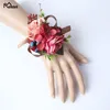 Meldel Corsage Bruidegom Boutniere Pin Bruids Pols Corsages Blauw Burdy Bruidsmeisje Rose Fr Armband Bruiloft Benodigdheden 96dz #