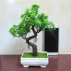 Decorative Flowers Garden Arrangement Ornaments Plastic Plants Bonsai Small Tree Pot Fake Plant Potted Flower Home Room Table Decoration