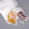 Storage Bags 500 Sealed Transparent Flat Bottom Self Sealing Bag Food Packaging Small Size Dried Fruit Tea Chain Clip Plastic