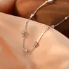 Anklets 925 Sterling sier Geometric Round Bead Ankle Chain 2024 y Jewelry Fashion Birthday Gifter Drop Delivery Othpk