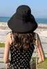 Chapeau de soleil pour femmes, chapeau seau double face pliable, chapeau de plage d'été à larges bords UV