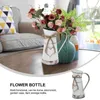 Vases Rustic Outdoor Decor Kettle Metal Flower Pot Vase Arrangement Bucket White Iron Shabby Chic