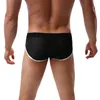Underpants Sexy Mesh Underwear Men Soft Briefs Splicing Pure Color Knickers Breathable Gay Ropa Interior Hombre