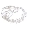 Gorący biały ręcznie robiony kryształowy nagłówek nałogowy wieniec ślubny opaska na głowę Rhineste Floral Princice Wedding Acories x8az#
