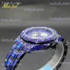 Autres montres Bleu glacé es pour hommes spécial à la mode de luxe diamant quartz pour homme hip hop gothique style de rue horloge livraison directe T240329