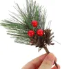 Vasen 10 Stück Weihnachten gefälschte Beeren Stiele künstliche Picks DIY Vase Ornamente