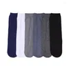 Herrstrumpor 10pairs Bambu Fiber Summer Thin Stripe Elastic Breattable Long Sock Men Silk Sports Business Crew