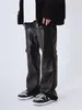 Men's Suits 27-46 2024 Men Clothing Hair Stylist Hip Hop Micro Speaker Multi Pocket Frock Casual Pants Plus Size Costumes