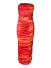 women's Summer Strapl Tie-Dye Print Cocktail Party Club Dr Sleevel Bodyc Lg Dr x6Is#