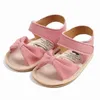 Sandales Bébé fille sandales d'été respirant semelle en caoutchouc souple antidérapant bout ouvert chaussures à nœud nouveau-né infantile enfant en bas âge chaussures 240329