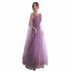 lg purple wrap lady girl women prom dr party evening dr performance dr free ship M6Jt#