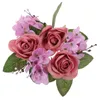 Dekoracyjne kwiaty symulowane uchwyty na kwiaty Układ wiejski Rekwizyty Garland Ozdoby sztuczne pierścienie róży prezent ślubny