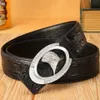 Ceinture en cuir de marque pour hommes entiers ceintures de créateur à boucle lisse aigle pour homme ceintures de robe de luxe classiques ceinture de pantalon 105-2188