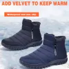Buty buty męskie 2022 Zimowe buty mężczyźni Wodoodporny śnieg płaskie buty zimowe buty kostki plus size para butów damskie buty