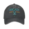 Ball Caps Vintage Neon Arcade Gaming Baseball Cap dla mężczyzn Kobiety w trudnej sytuacji jeansowe treningi na zewnątrz Hats