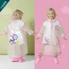 Raincoats Little Dino Kids Raincoat Cartoon Kindergarten Bebê Transparente para Escola Primária Meninos e Meninas Crianças