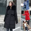 winter Jacket 2023 New Women Parka Clothes Lg Coat Wool Liner Hooded Jacket Fur Collar Thick Warm Snow Wear Padded Parka 3XL w7WB#