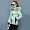 Avtagbar falsk päls Huven Winter Jacket för kvinnor plus storlek 3XL Winter Coat Women Parkas Warm Down Jacket Female Coat Lady X1je#