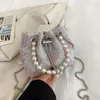 Storage Bags High Quality Pearl Handbag With Diamond Full Blessing Bag Chain Single Shoulder Versatile Western Style