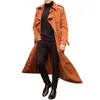 Trenchs d'hommes Hommes Long Manteau Hommes Solide Classique Veste D'hiver Casual Lâche Style Britannique Pardessus Streetwear Drop Livraison Vêtements Dhqc3