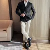 Men's Suits Double Breasted Blazer Jackets For Men High Quality Business Formal Wear Clean Fit Elegant Big Size Suit Coats 4XL