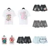 Hellstar Shorts Hell Star Korte Broek Trainingspak Joggingbroek Hellstar Tshirt Heren Designer Shorts Kleding Dames Gewassen Stof Straat Graffiti Vintage Los 324