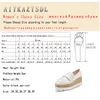 Chaussures décontractées AIYKAZYSDL 2024 femmes sans lacet en cuir verni Oxfords mocassins plate-forme talon haut semelle épaisse fond bateau