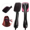 Hårtork 2 i 1 Electric ion Blow TangleFree One Step and Volumizer Straightener Curler Comb Brush 240329