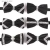 Bow Ties New Black Bow Tie Faux Diamond Bow Tie för män Kvinnor Julfest Män Bow Ties Cravats Wedding Mens Bowties för gåvor Y240329