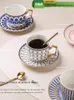 Kawasimaya yüksek değerli kahve fincanları hafif lüks ins tarzı fincan ve tabak seti yüksek ve enfes ikindi çayı 240328