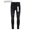 Herren-Designerhose, lila Jeans, Modemarke, High Street, Anti-Aging, Basic, Kuh, Schwarz, Slim-Fit, lässige Herrenhose