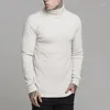 Men's Sweaters Autumn And Winter Fashion High Neck T-Shirt Long Sleeve Sports Bottom Shirt Fitness Leisure Slim Fit Tops Clothes