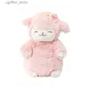 Gevulde pluche dieren kawaii gevulde schapen pluche speelgoed zoete witte schapen houd tulp bloem zacht gevuld pluche speelgoed voor kinder verjaardagscadeaus Toy240327