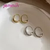 Boucles d'oreilles de tempérament en argent Sterling S925, en forme de C, accessoires de bijoux géométriques semi-circulaires