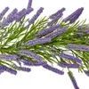 Fiori decorativi Lavanda artificiale Edera Foglie finte Viti Ghirlanda fatta a mano Verde Sfondo di matrimonio Arco Decorazione da parete