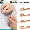 50st Novelty Bone Pennor Design Black Ink Ballpoint Nurses Läkare Student Fun School Supply