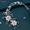 Youlapan Fr Headpiece Mariage Bandeau de mariage pour la mariée Crystal Pearls Femmes Tiara Bridal Cirses Hair Jewelry Acturs HP295 K89J # #