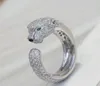 Роскошное изысканное дизайнерское ювелирное кольцо Carter Leopard Head с бриллиантом на палец, инкрустированное 18-каратным золотом, бриллиантовое кольцо с леопардом, оригинальное 1to1 с настоящим логотипом
