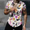 Мужские повседневные рубашки Гавайская рубашка с коротким рукавом для мужчин Модные женские свободные топы Y2k Готическая уличная блузка Гот Уютная пляжная одежда