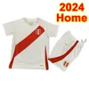 2024 Peru National Team Kids kit Soccer Jerseys GUERRERO ARAUJO LOPEZ SANTAMARIA CARTAGENA LAPADULA ADVINCULA Home Away Football Shirts Short Sleeve Uniforms