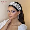 Bande de mariée Youlapan avec perles Rhinests Femme Mariage de mariage Accessoires de coiffure de luxe Gemste Bridesmaid Headwear HP631 K2DD #