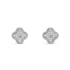 Lucky Four-Leaf Clover Stud Earrings Designer för Women Letter V Cleef Luxurious Jewelry Diamond Earings340L